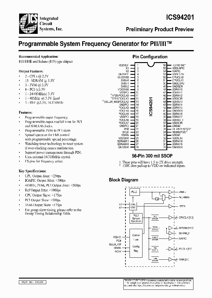 ICS94201YFLF_6636855.PDF Datasheet