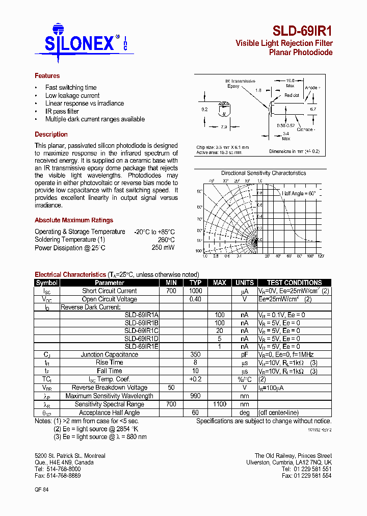 SLD-69IR1E_6638102.PDF Datasheet