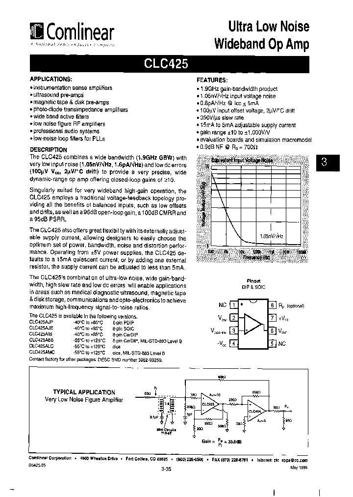CLC425AJE-TR13_6639033.PDF Datasheet
