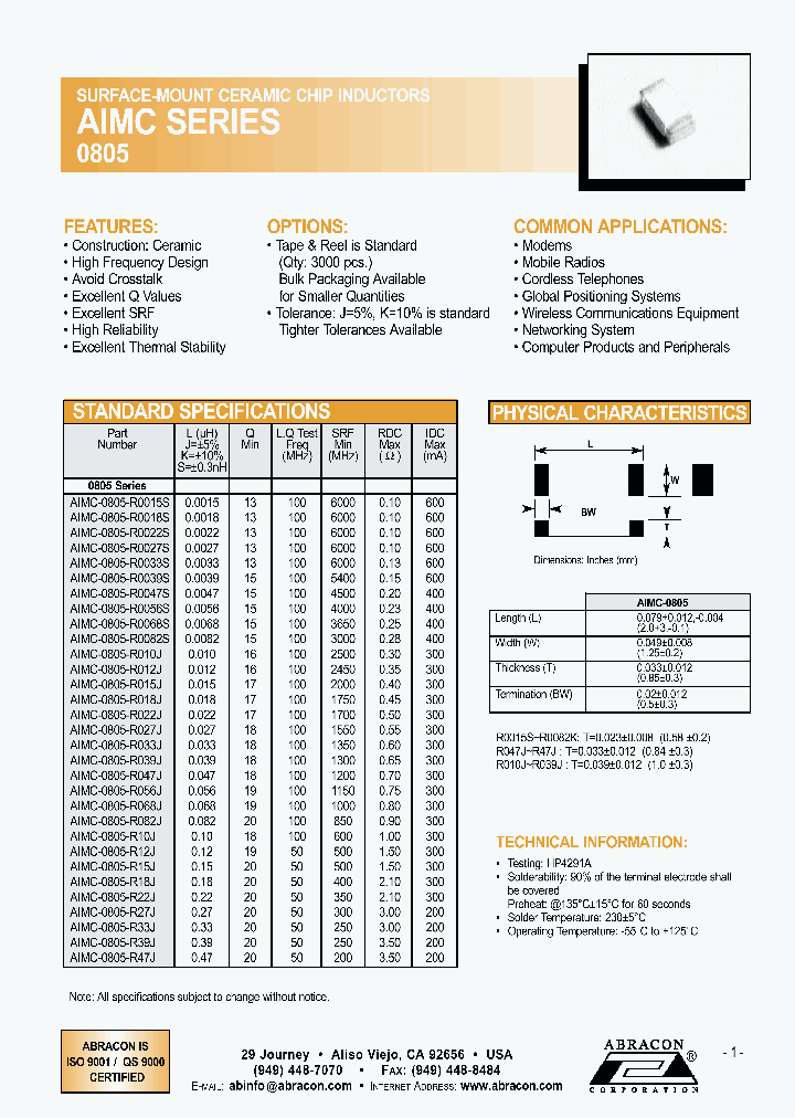 AIMC-0805-R0015K_6635542.PDF Datasheet