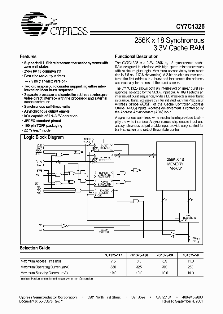 CY7C1325-117ACT_6641103.PDF Datasheet