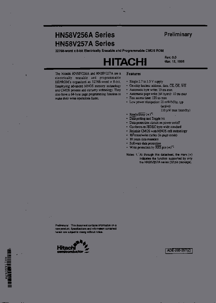 HN58V256AT-15SR_6641814.PDF Datasheet