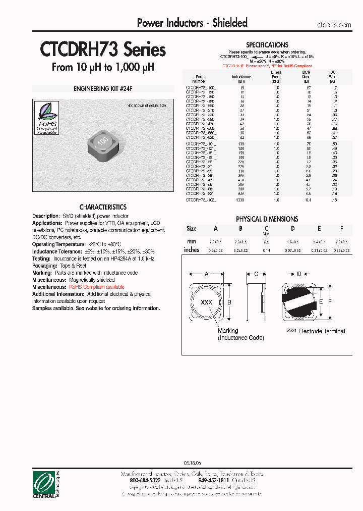 CTCDRH73-560L_6639571.PDF Datasheet