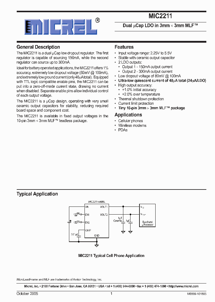 MIC2211-GPYMLTR_6642090.PDF Datasheet