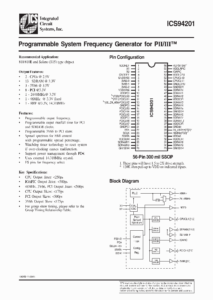 ICS94201DFT_6636852.PDF Datasheet