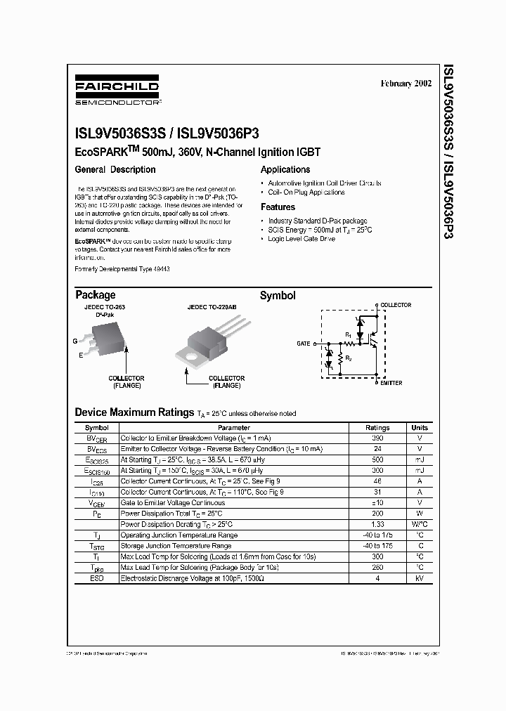 ISL9V5036S3STL86Z_6641692.PDF Datasheet