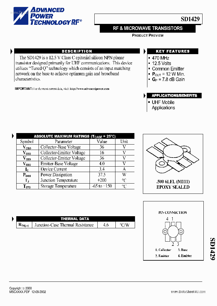 SD1429_6715661.PDF Datasheet