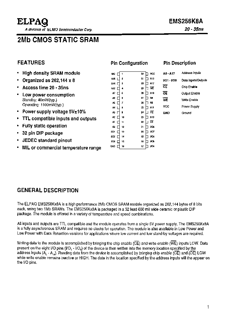 EMS256K8AMO6-25C_6644329.PDF Datasheet