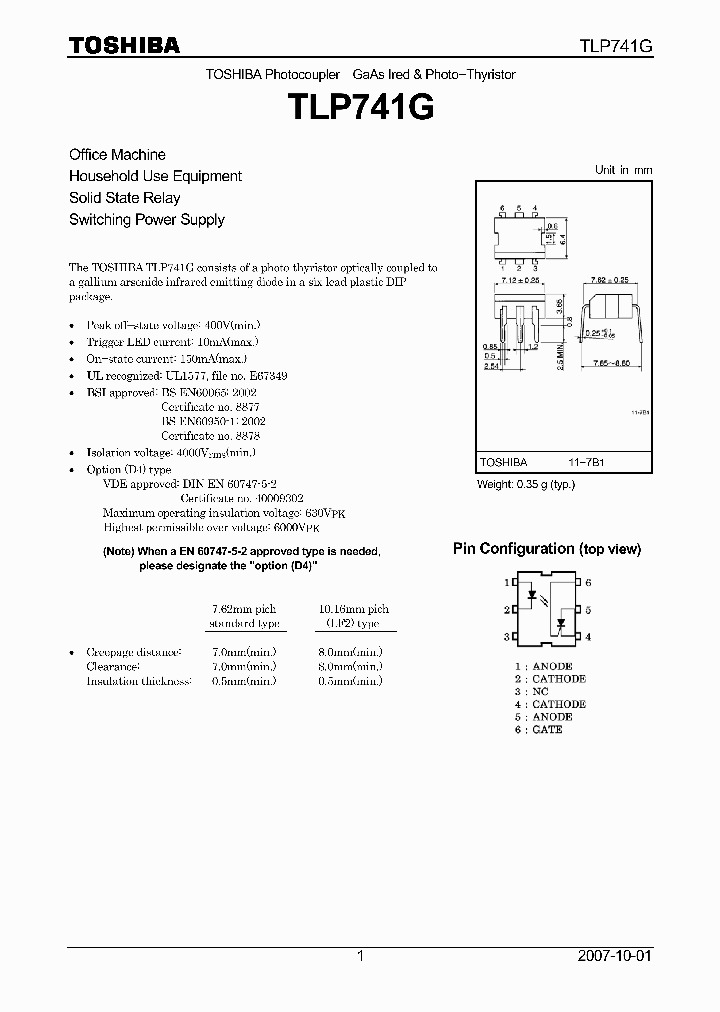 TLP741G_6644432.PDF Datasheet