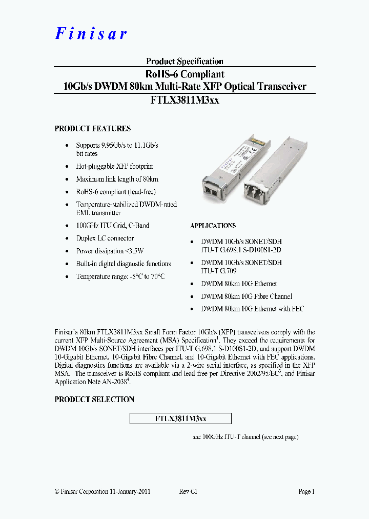 FTLX3811M317_6645998.PDF Datasheet