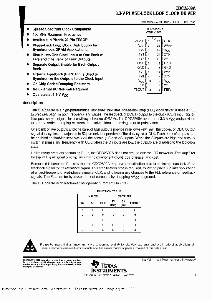 CDC2509APWLE_6645851.PDF Datasheet