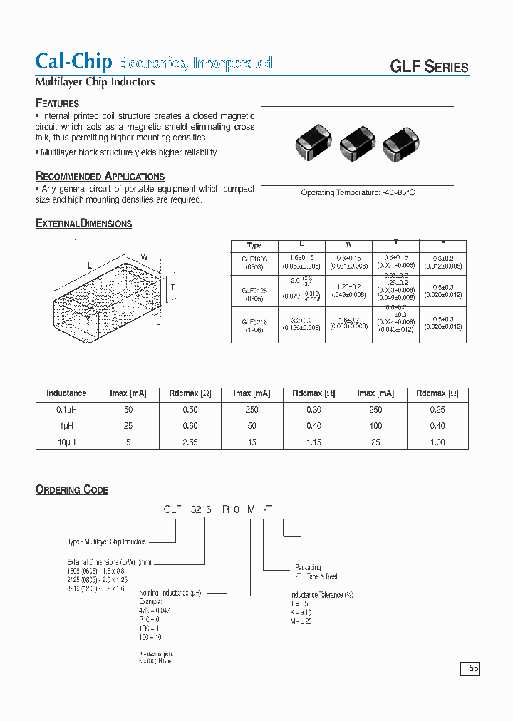GLF1608100K-T_6644502.PDF Datasheet