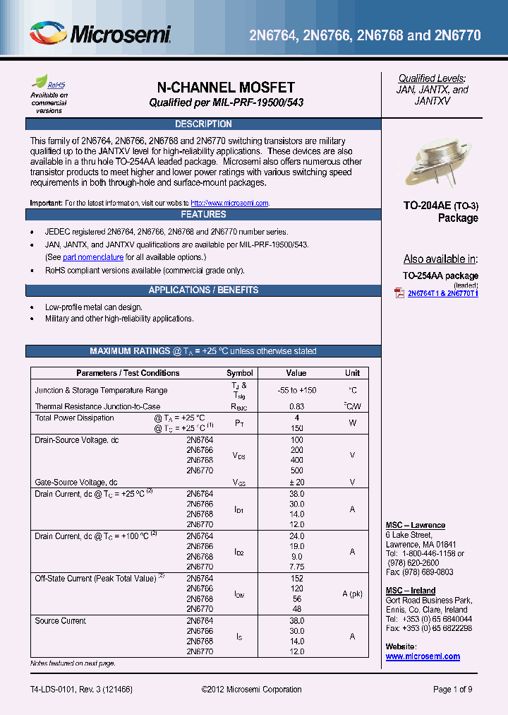 JAN2N6764_6724650.PDF Datasheet