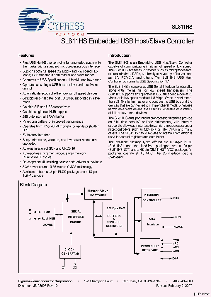 SL811HS-JCT_6643325.PDF Datasheet