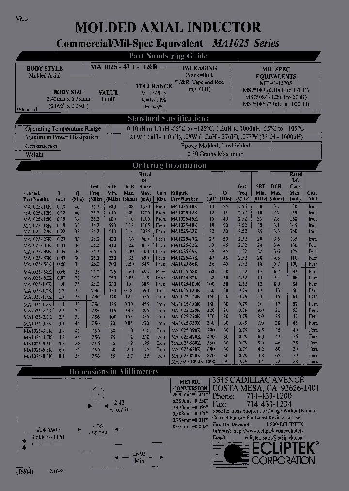 MA1025-22K_6646562.PDF Datasheet