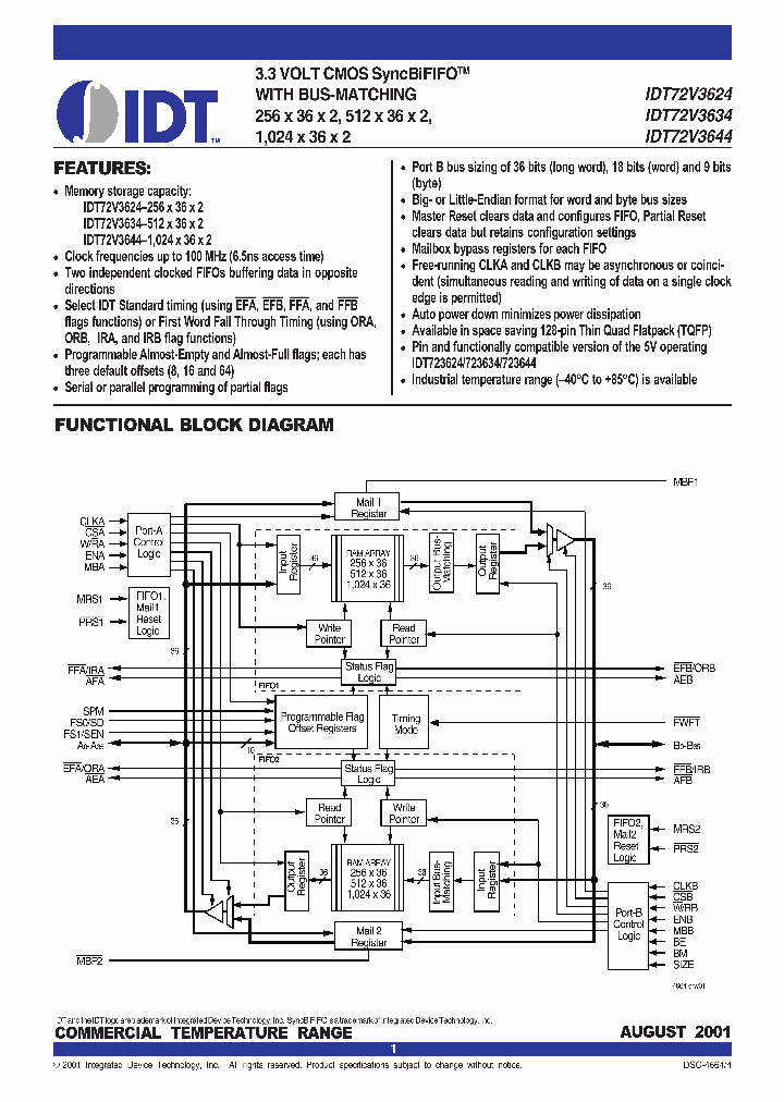 IDT72V3634L10PF_6648076.PDF Datasheet