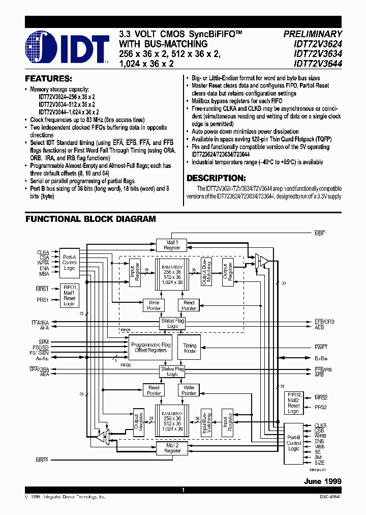 IDT72V3634L12PF8_6648084.PDF Datasheet