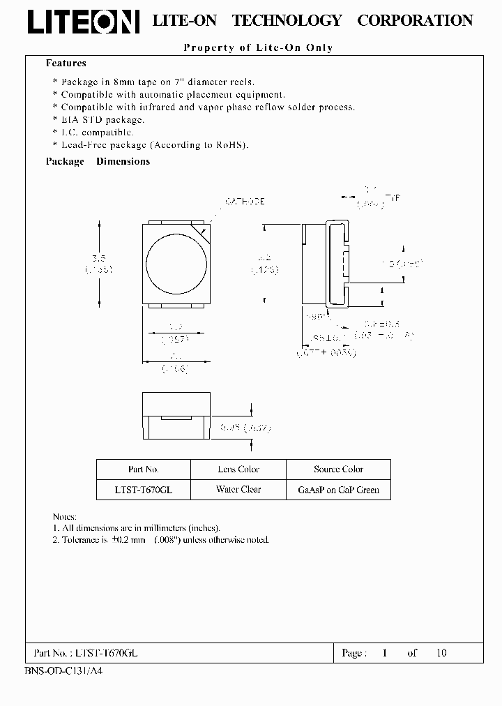 LTST-T670GLBINL2_6650211.PDF Datasheet