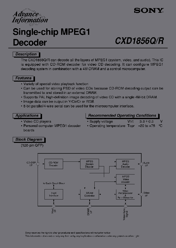 CXD1856Q_6650775.PDF Datasheet