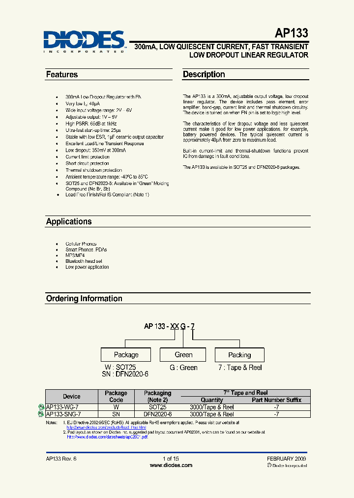 DIODESINC-AP133-WG-7_6652320.PDF Datasheet