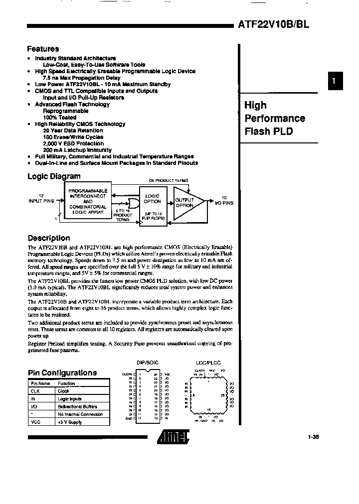 ATF22V10B-15GI_6655362.PDF Datasheet