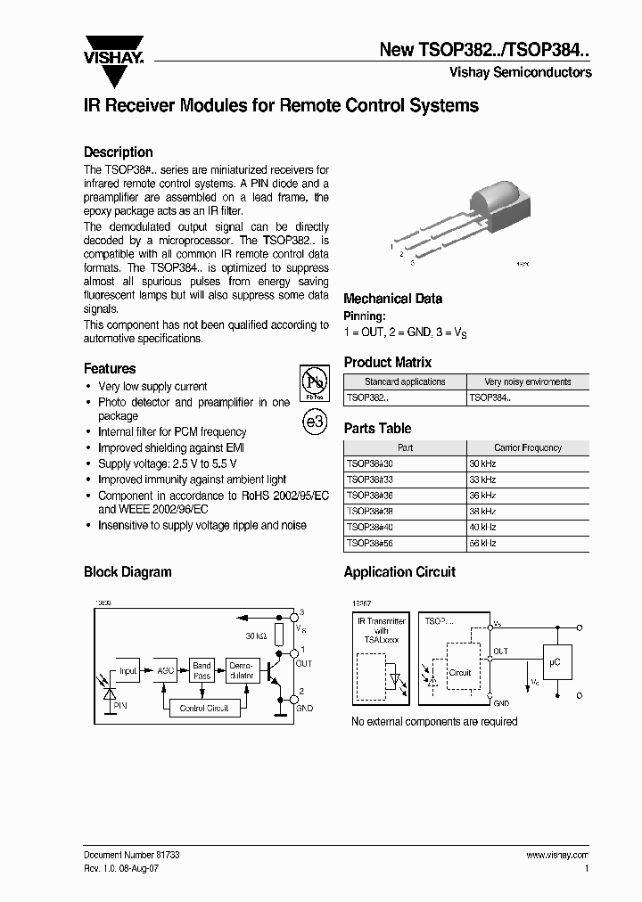 TSOP3830_6652586.PDF Datasheet
