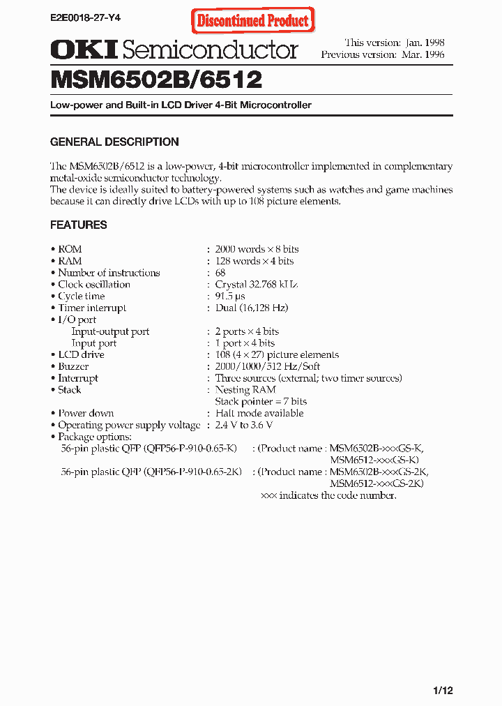 MSM6502B-XXXGS-2K_6656460.PDF Datasheet
