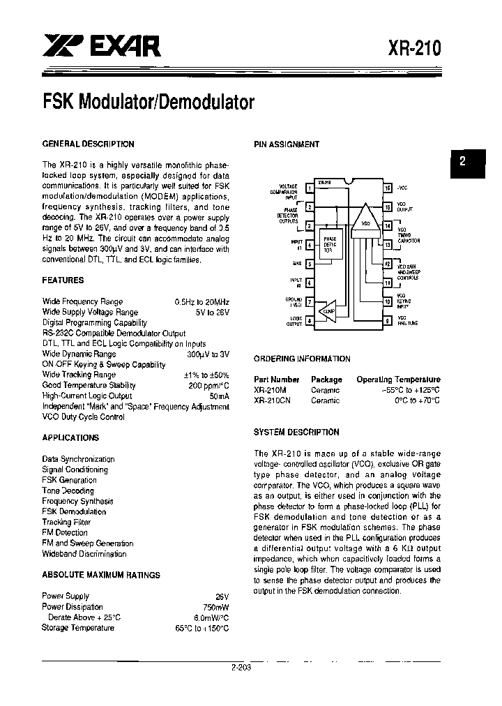 EXARCORP-XR-210CN_6656661.PDF Datasheet