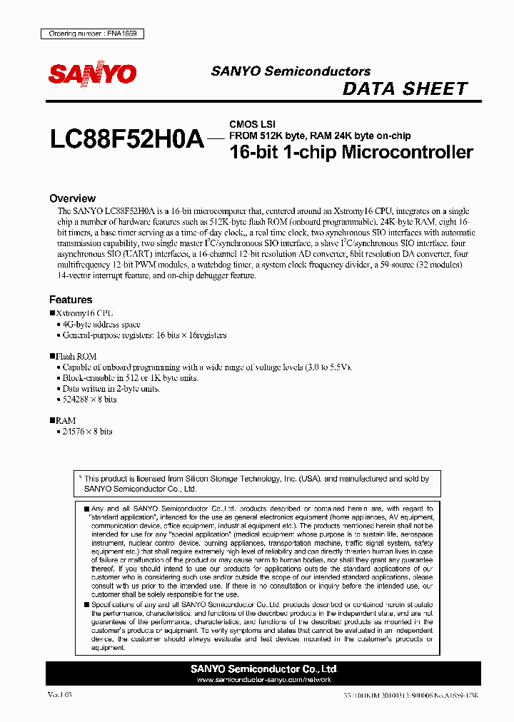 LC88F52H0A_6658538.PDF Datasheet