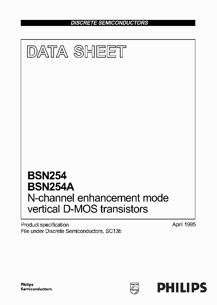 NXPSEMICONDUCTORS-BSN254AMO_6659227.PDF Datasheet