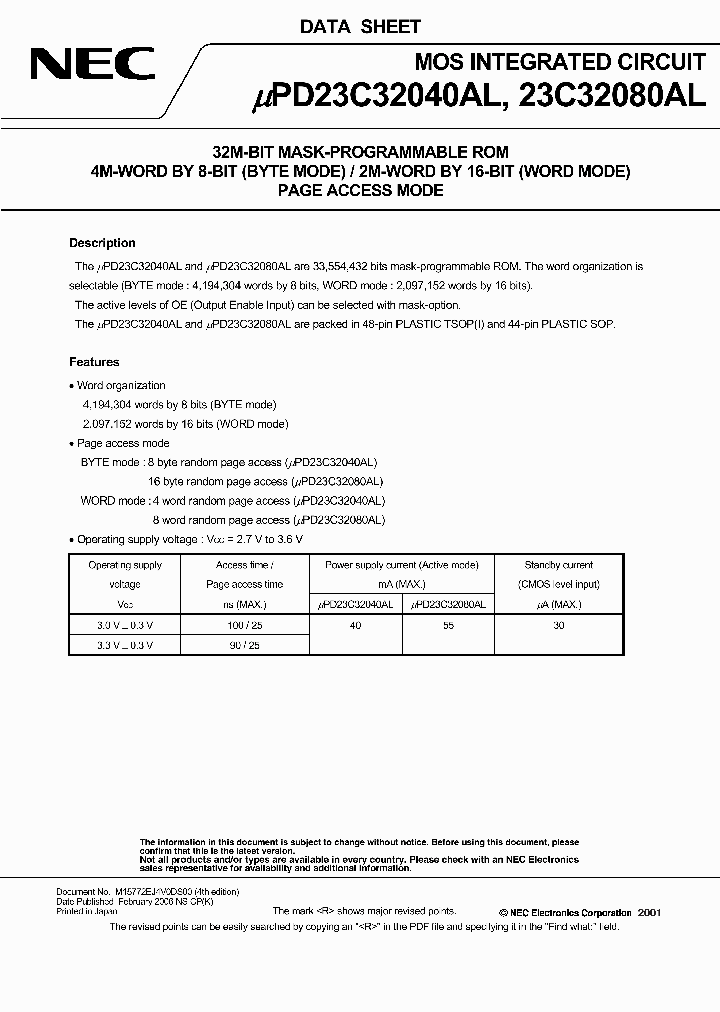 UPD23C32080ALGY-XXX-MKH_6656204.PDF Datasheet