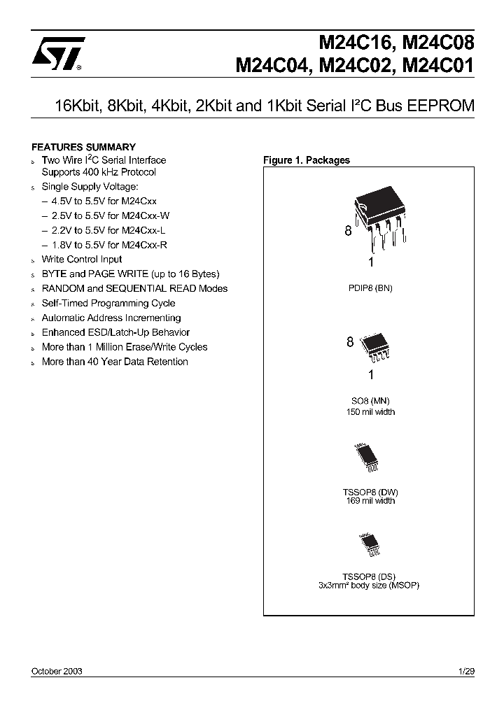 M24C01-LMN3_6657718.PDF Datasheet