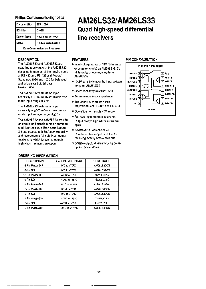 AM26LS33ID_6658326.PDF Datasheet