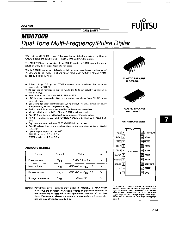 MB87009P_6656765.PDF Datasheet