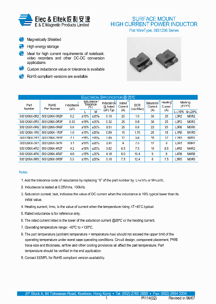 SIS1206M-3R1_6660799.PDF Datasheet