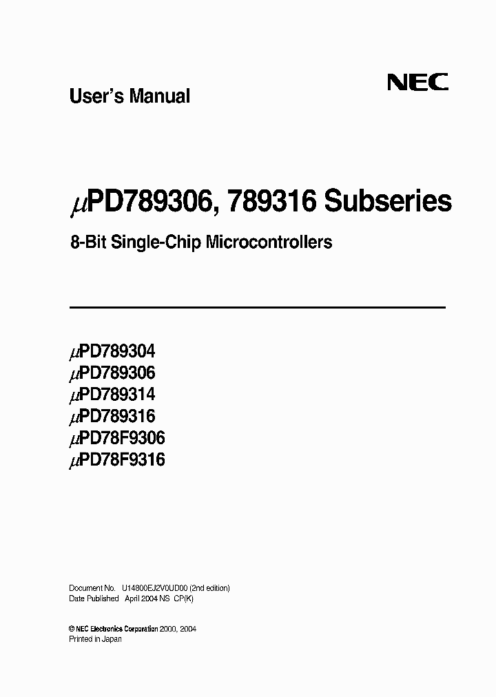 UPD789316GK-XXX-9ET-A_6661645.PDF Datasheet