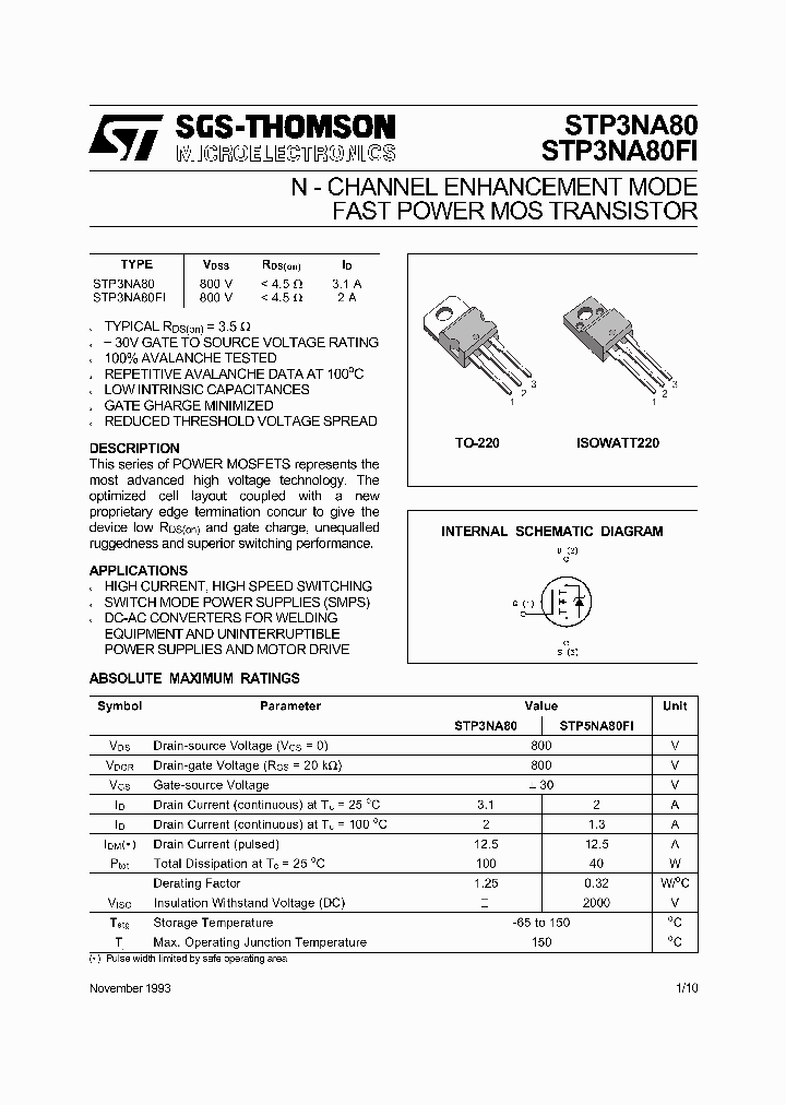 STP3NA80_6660063.PDF Datasheet