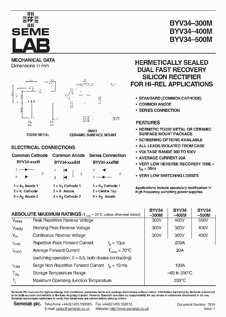 BYV34-500AM_6665688.PDF Datasheet