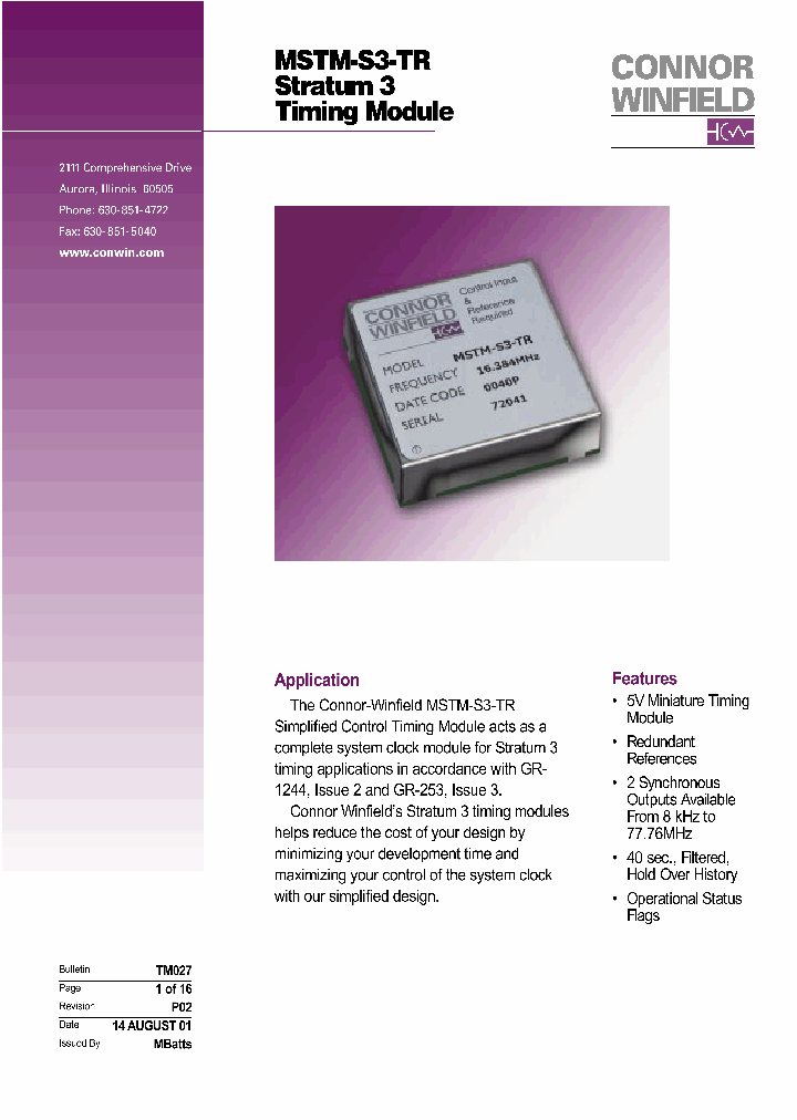 CONNORWINFIELDCORP-MSTM-S3-TR-88-07776M_6665615.PDF Datasheet
