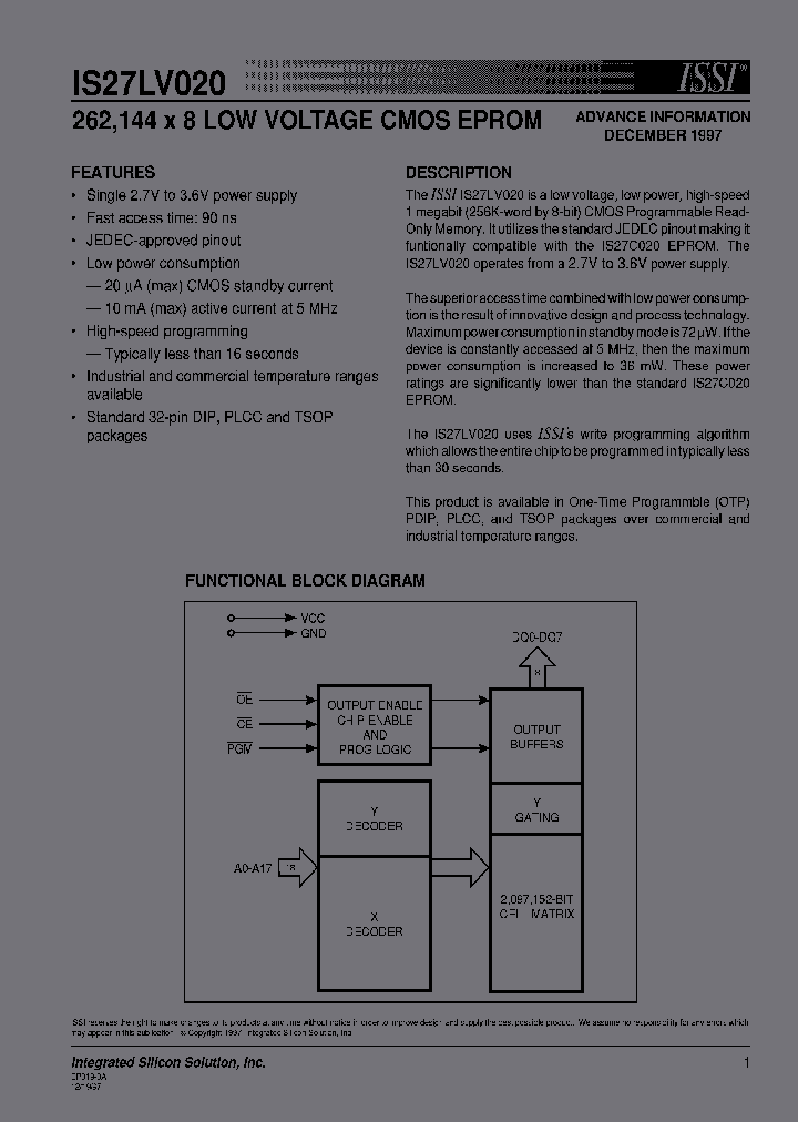 IS27LV020-90TI_6670361.PDF Datasheet