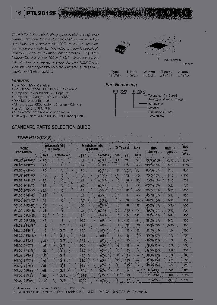 TOKOINC-PTL2012-F12NS_6670773.PDF Datasheet