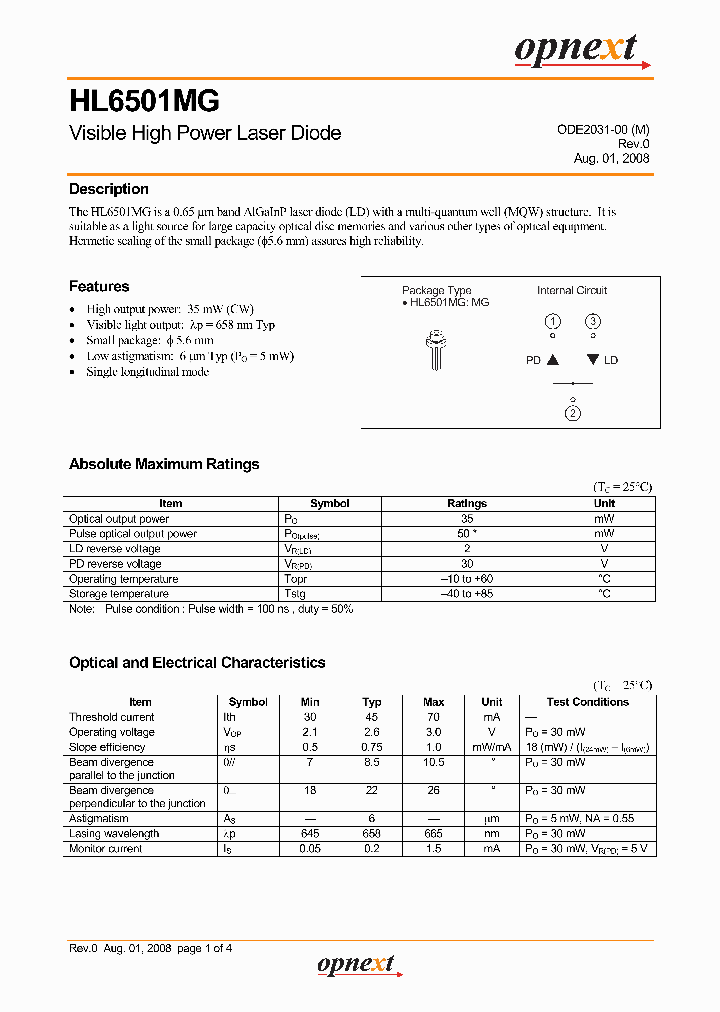 HL6501MG_6673389.PDF Datasheet