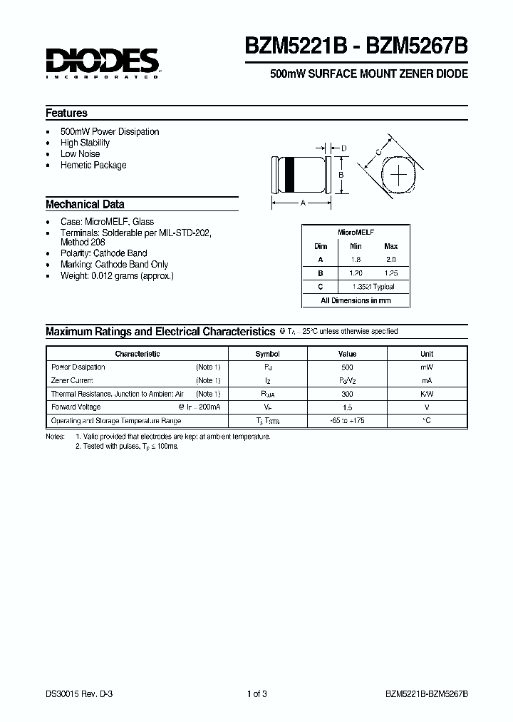 BZM5221B-7_6672579.PDF Datasheet