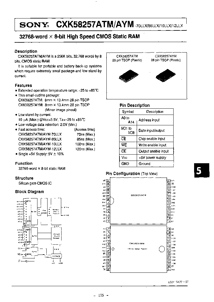 CXK58257AYM-10LLX_6672111.PDF Datasheet