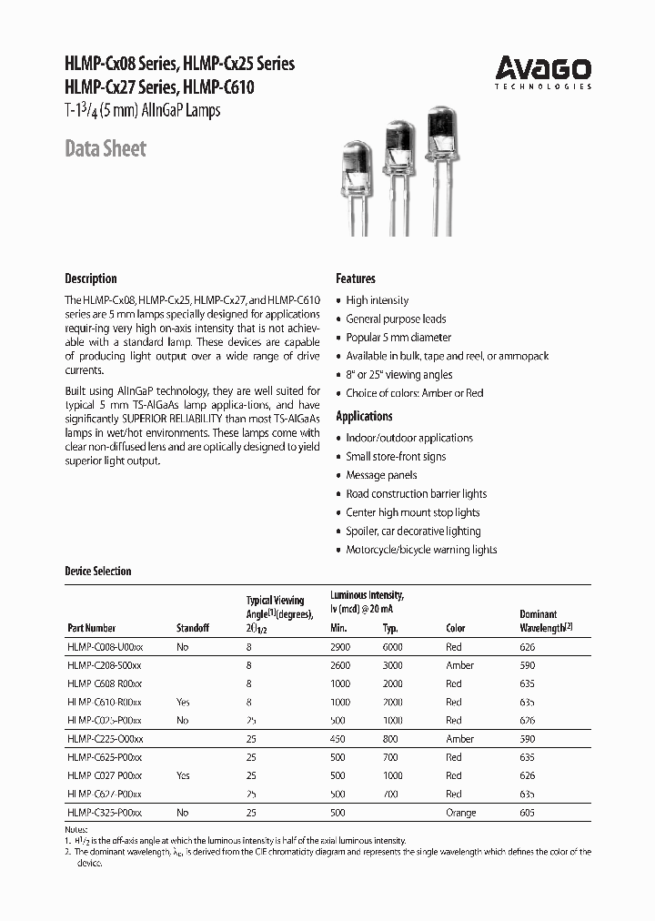 HLMP-C008-U0000_6680290.PDF Datasheet