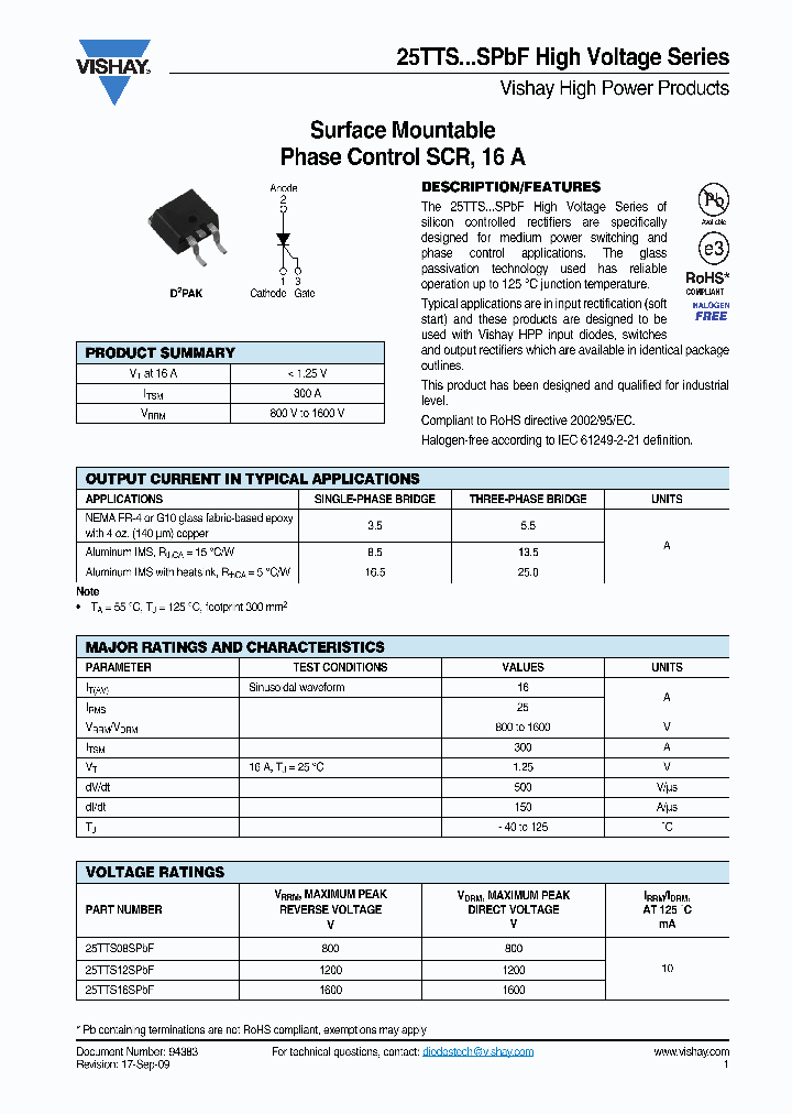 25TTS12STRLPBF_6682638.PDF Datasheet