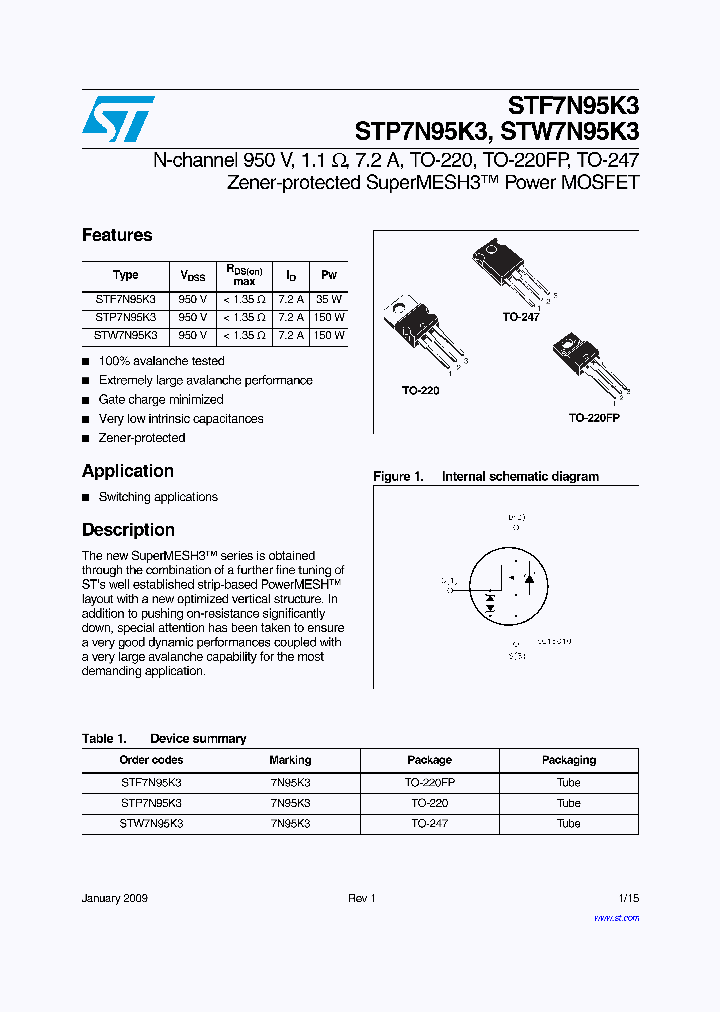 STP7N95K3_6873389.PDF Datasheet