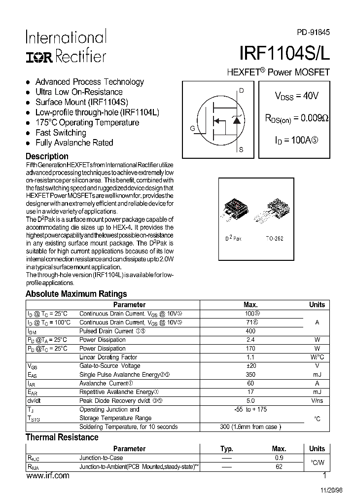 IRF1104LTRR_6685982.PDF Datasheet