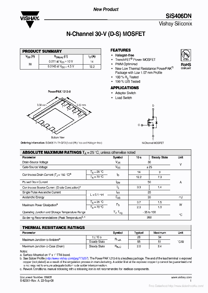 SIS406DN_6881916.PDF Datasheet