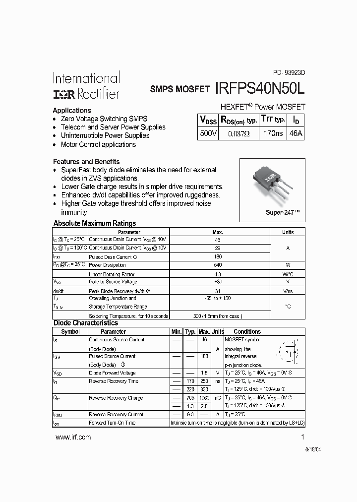 IRFPS40N50L_6689018.PDF Datasheet
